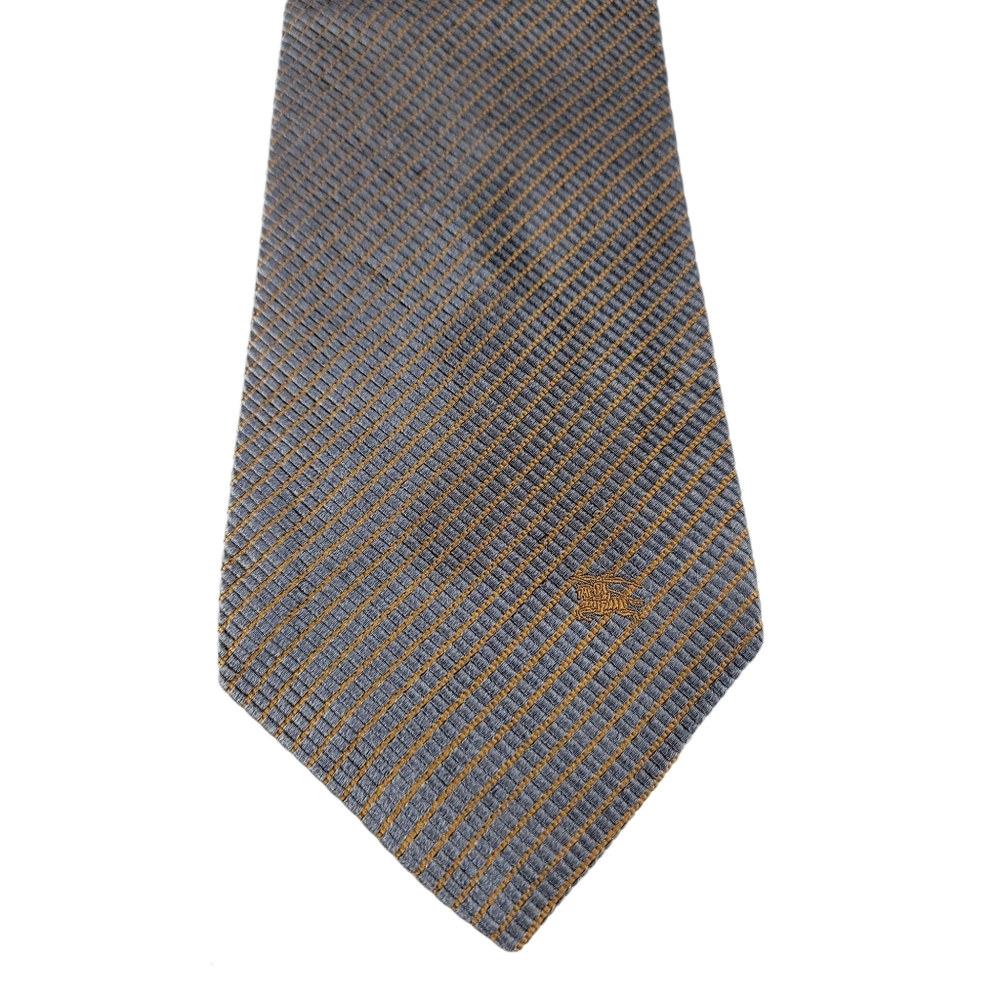 Burberry Striped Brown Silk Tie - Picture 3 of 4